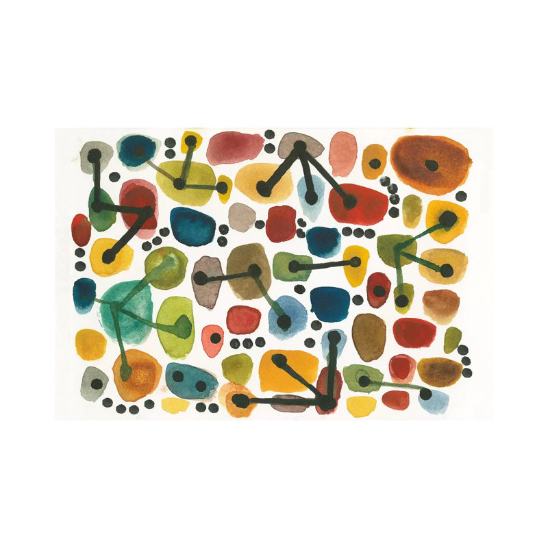 Mid Century I by Cheryl Warrick - Painting on Canvas, 20.32 cm H x 30.48 cm W, Wrapped Canvas