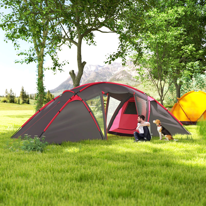 4 Person Tent, Grey