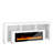 94.5 Inch Led Tv Stand With Fireplace, High Glossy Tv Entertainment Center With Storage Shelves For Living Room