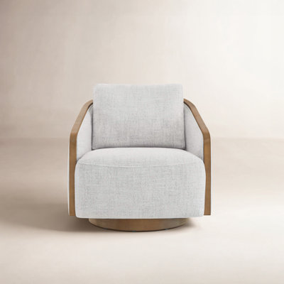 Nieve Upholstered Swivel Barrel Chair