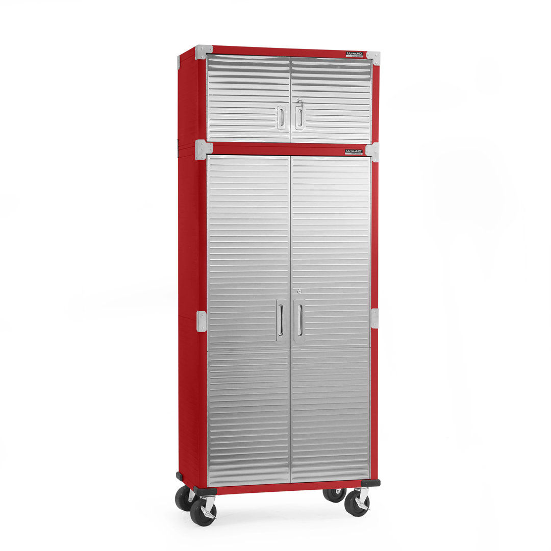 Seville Classics UltraHD 2 Piece Stainless Steel Storage System, 90" H x 36" W x 18" D UltraHD® Color: Red