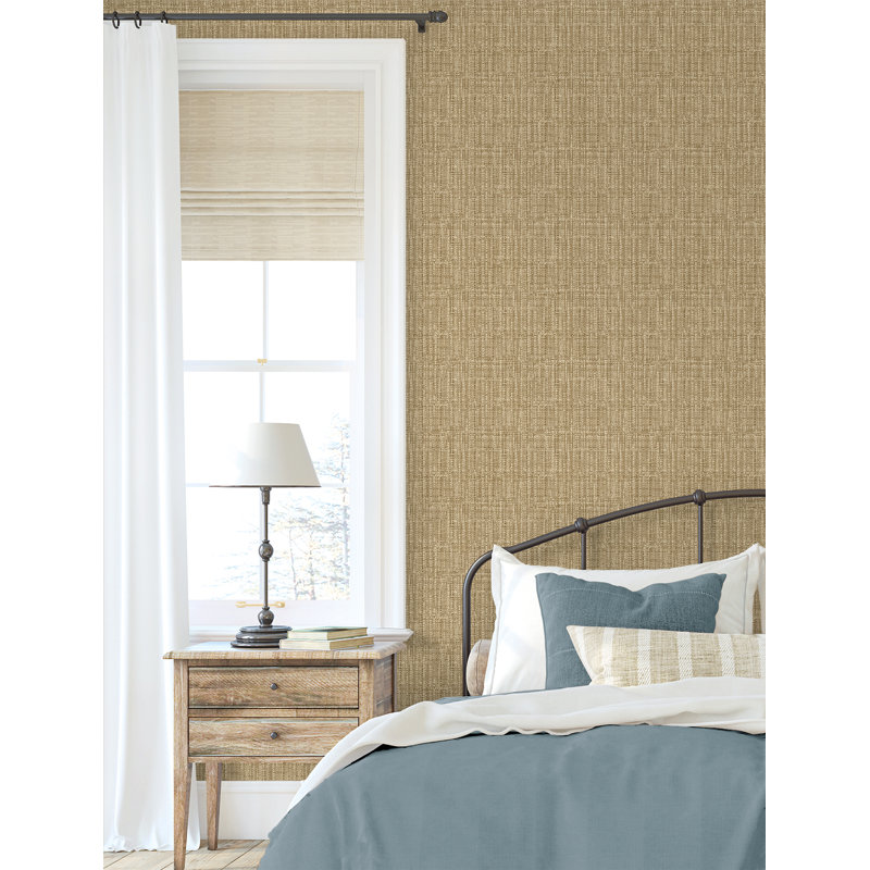 Tommy Bahama Exuma Tweed 18' L x 20.5" W Peel and Stick Wallpaper Roll, Tan