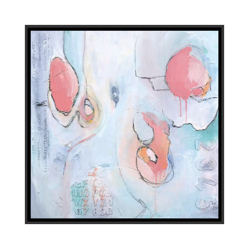 «Chloe», reproduction d'art sur toile tendue, H 18 po x l 18 po x P 1,5 po, Toile encadrée noire, Pas de tapis