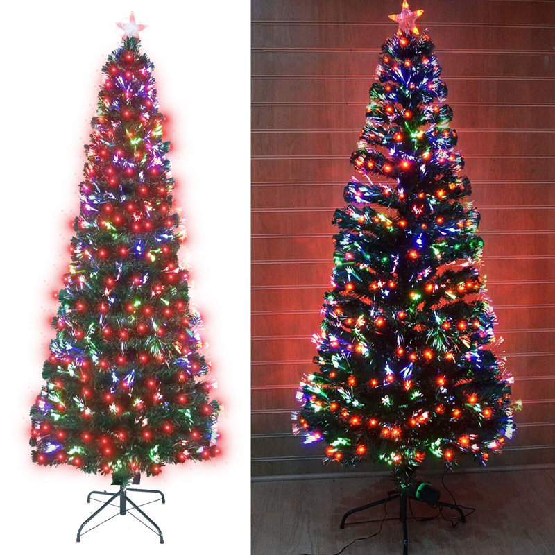 180cm H Lighted Artificial Pine Christmas Tree