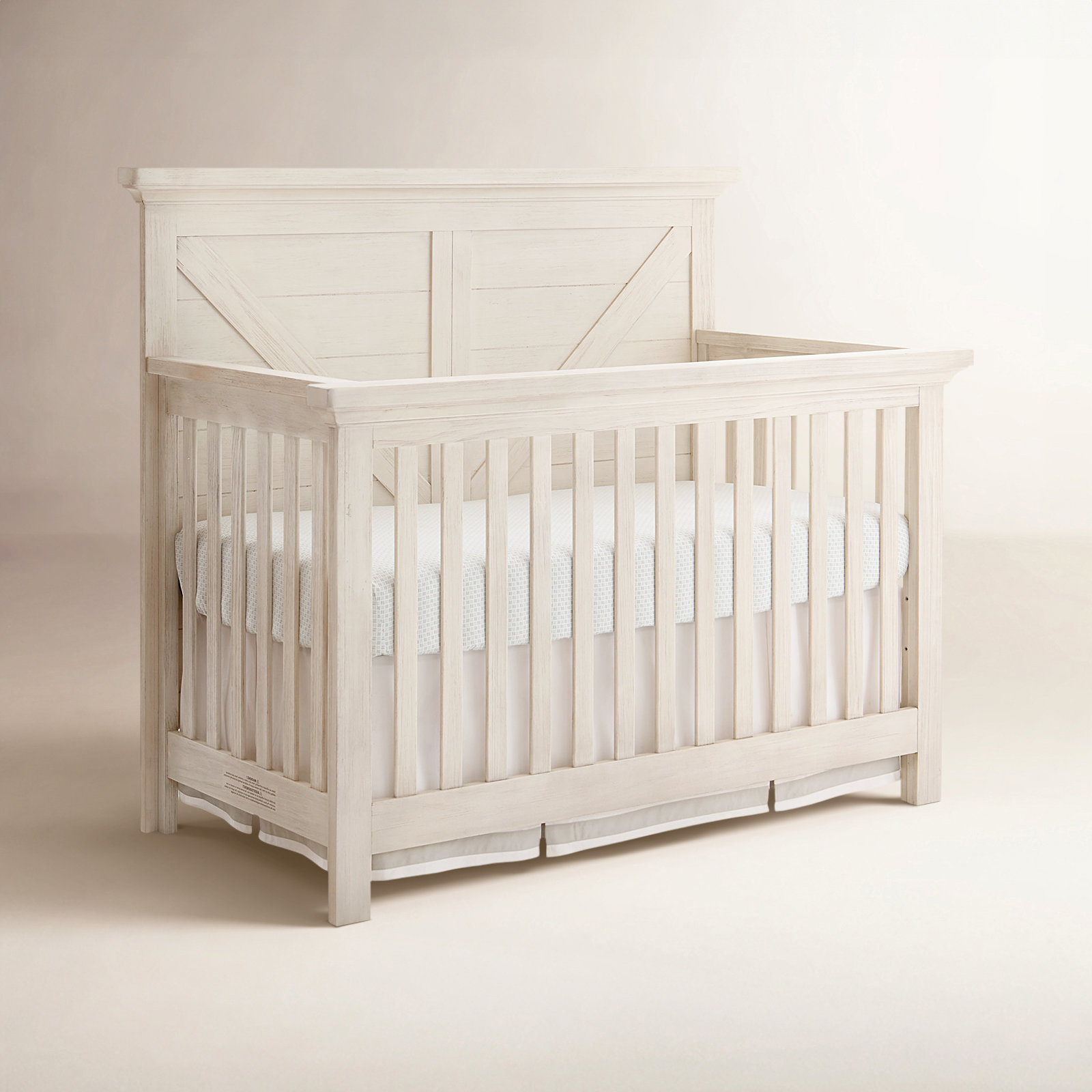 Aceline 4 -in-1 Convertible Crib, Brushed White