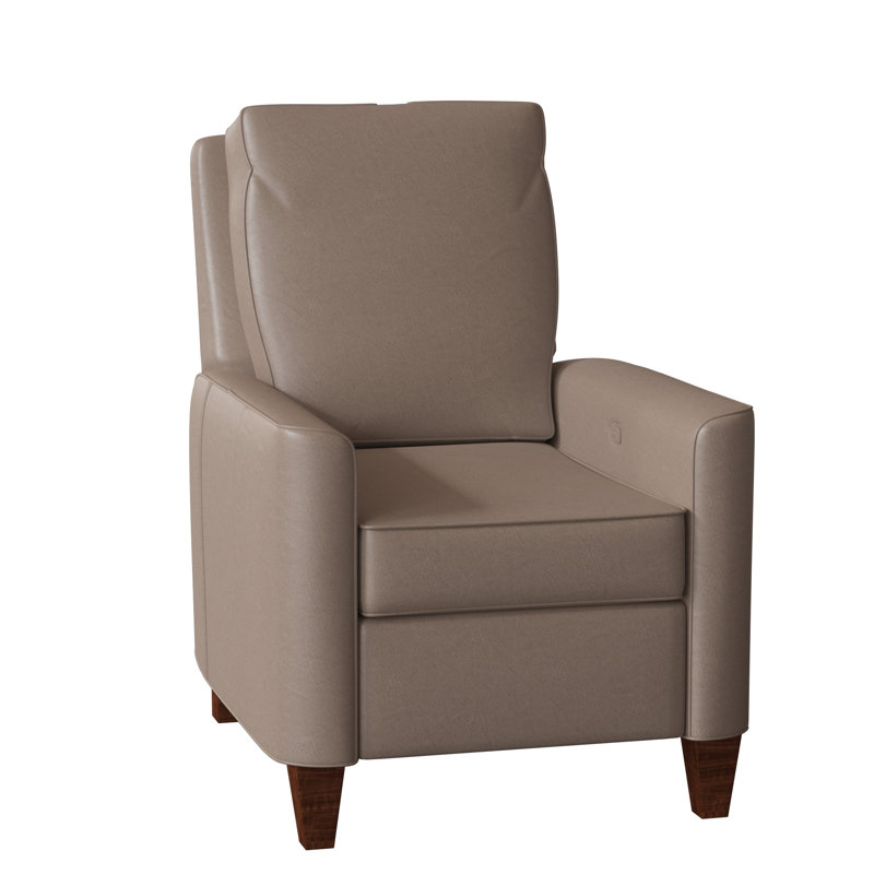 Yorba Armchair, Power Button, Mahogany, Aline Fumo Genuine Leather