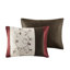Édredon pour grand lit rouge 7 pièces - Détails de conception élégants Remplissage lavable à la machine et froissé - La pièce brodée comprend 1 édredon, 2 taies décoratives, 3 coussins décoratifs, jupe de lit-119448856-119448853