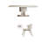 Simple Rectangular Rock Slab Dining Table Sets-102487222