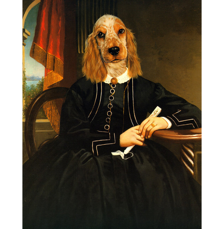 Ancestral Canine IV, H 24 po x l 19 po