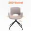 Chaise rembourrée en velours avec pieds en métal Teddy-2019437508