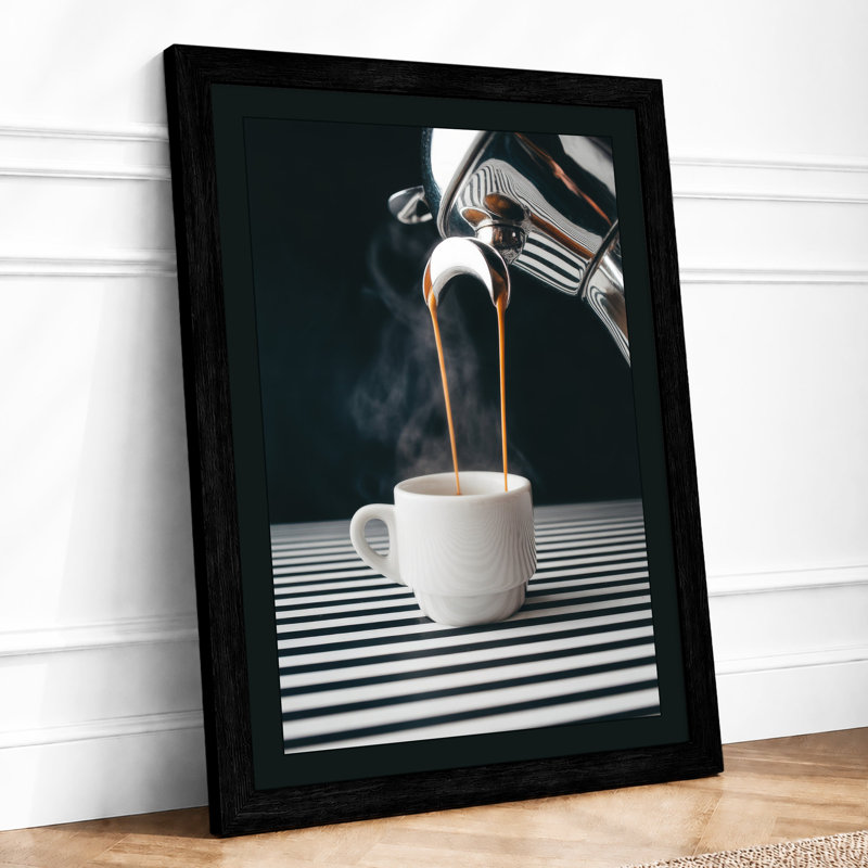 Coffee Pour Modern - Print, Black, A4 - 29.7 x 21.0 cm