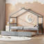 Lit simple en bois avec lit gigogne simple-1178947386