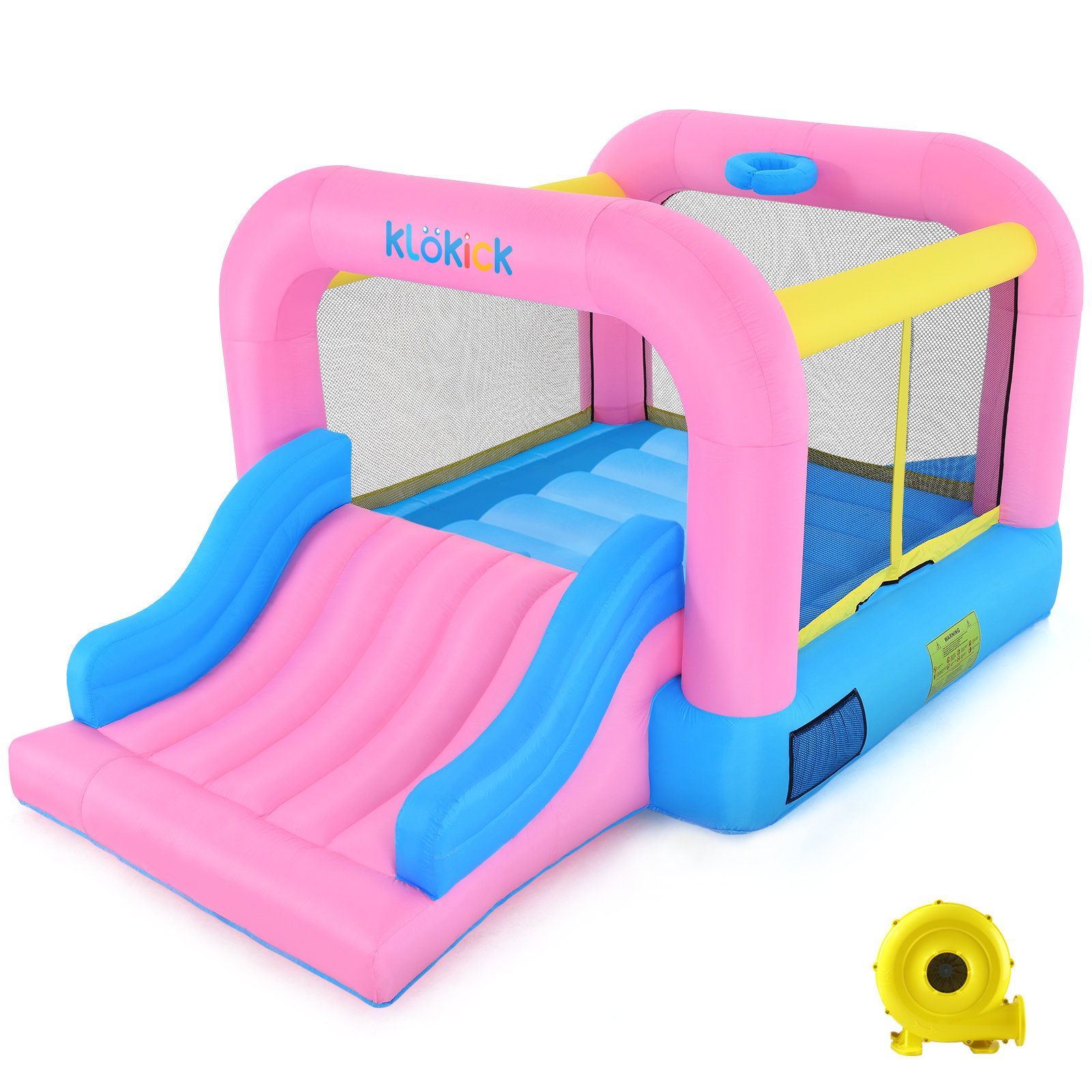 Intex 48259EP Inflatable Jump-O-Lene Castle Bouncer Indoor Outdoor Kids  Jump Bounce House for 2 Kids, Ages 3 to 6 Years 