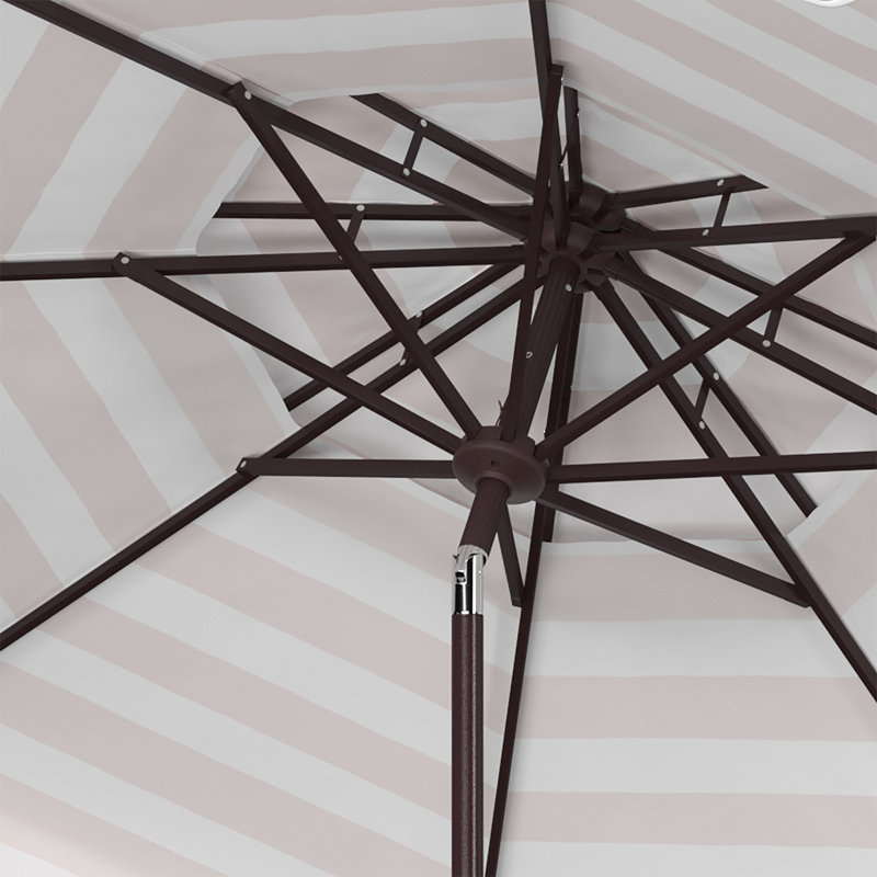 Parasol de plage 8,4 pi Cali, Brun, Beige / Blanc