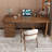 78.74" Nut-brown Rectangular Solid Wood Office Sets