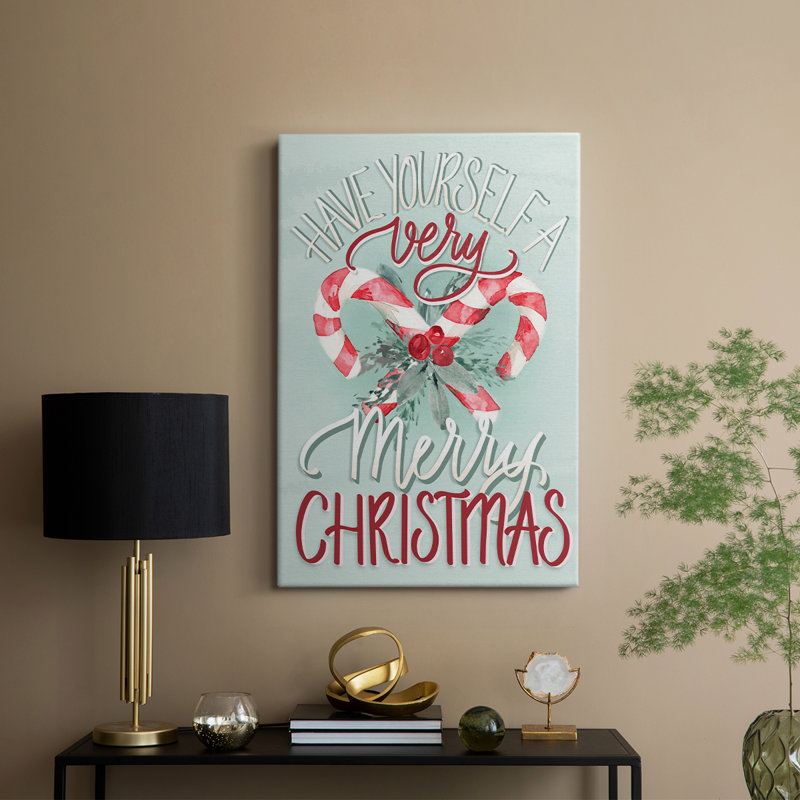 Canne de bonbon - Cavas enveloppés de galerie, H 48 po x l 32 po