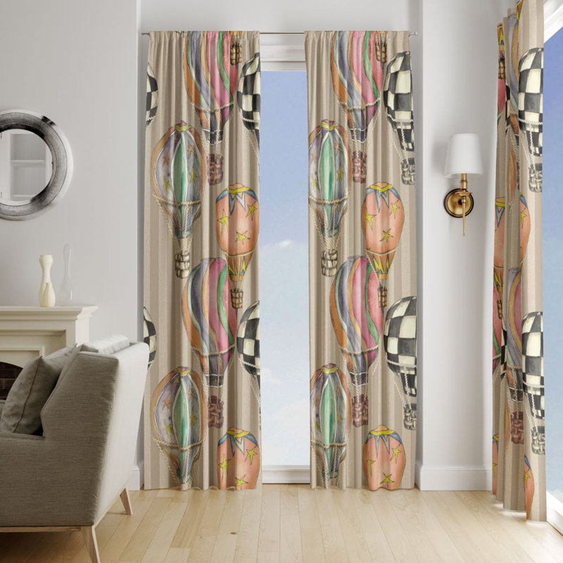 Panneaux de rideaux géométriques semi-transparents, L 20 po x L 61 po