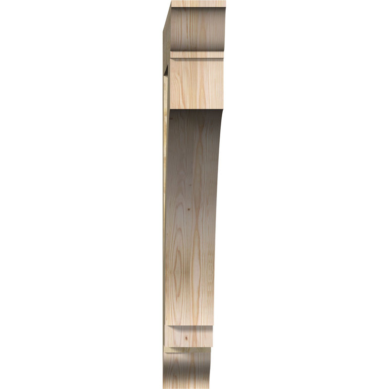 H 6 po x P 6 po Support en bois / corbeau, Sapin de Douglas, H 46 po x l 6 po x P 46 po