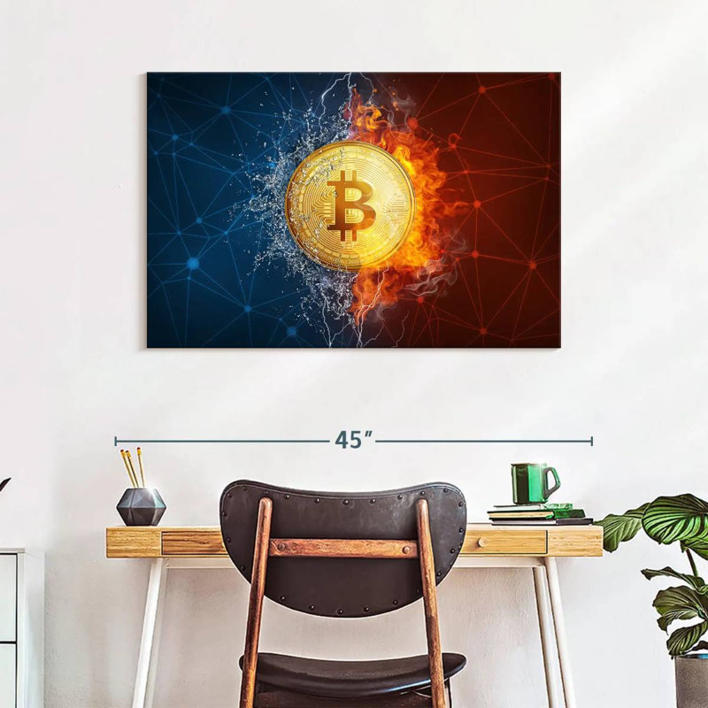 Bitcoin Duality, 26" H x 39" W