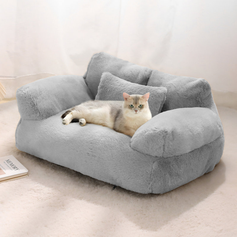 Canapé-lit Bolster avec housse amovible, H 11,8 po x l 25,6 po x P 18 po, Rose