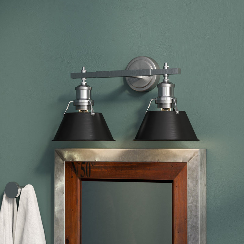 Weatherford 2 - Light Dimmable Vanity Light, Pewter, Matte Black
