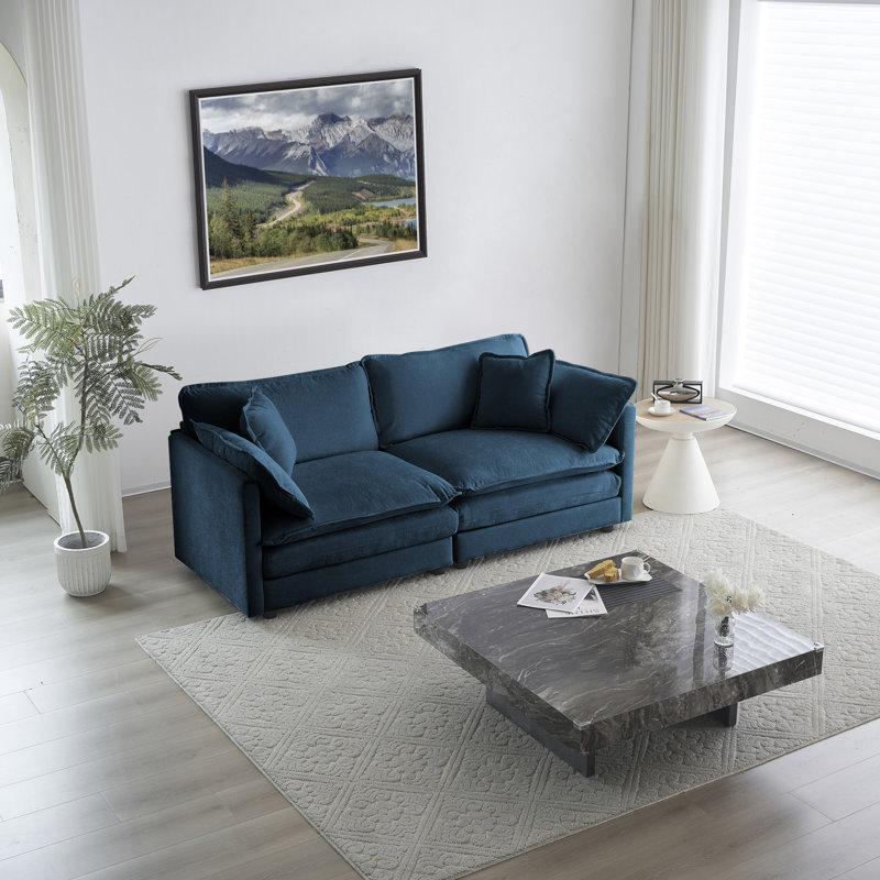 Causeuse Haninerm, Bleu, 2