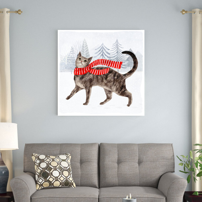 Christmas Cats & Dogs I by Victoria Borges - Wrapped Canvas Print, 36" H x 36" W