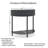 Artisan-Crafted Wave-Pattern Demi-Lune Console Table,Unique Half Moon Design End Table with 2 Storage Drawers and Bottom Shelf for Living room, Bedroom, Study, Hallway-1943977060