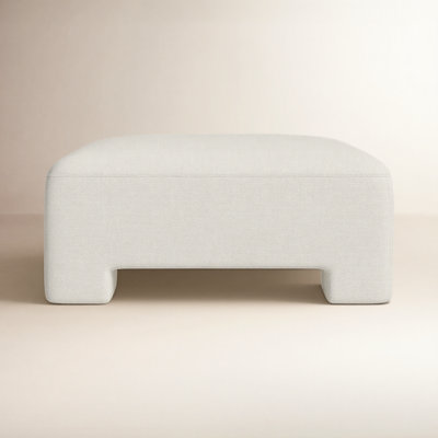 Anya 38" Linen Upholstered Ottoman