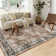 Oriental Machine Washable Rug with Rubber Backing Soft Area Rug Non Slip Thin Rug Low Pile Foldable Rug for Living Room, Bedroom, Dining Room
