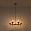 Lustre moderne à 6 lumières pour îlot de cuisine à intensité variable