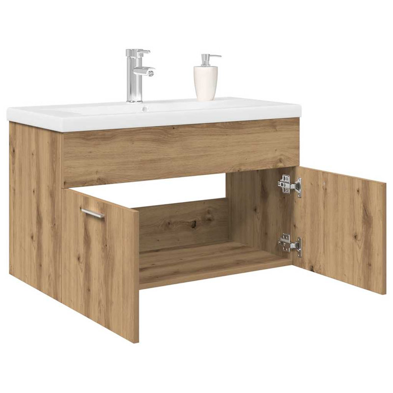 Bascomb Wall Under Sink Cabinet, Artisan Oak