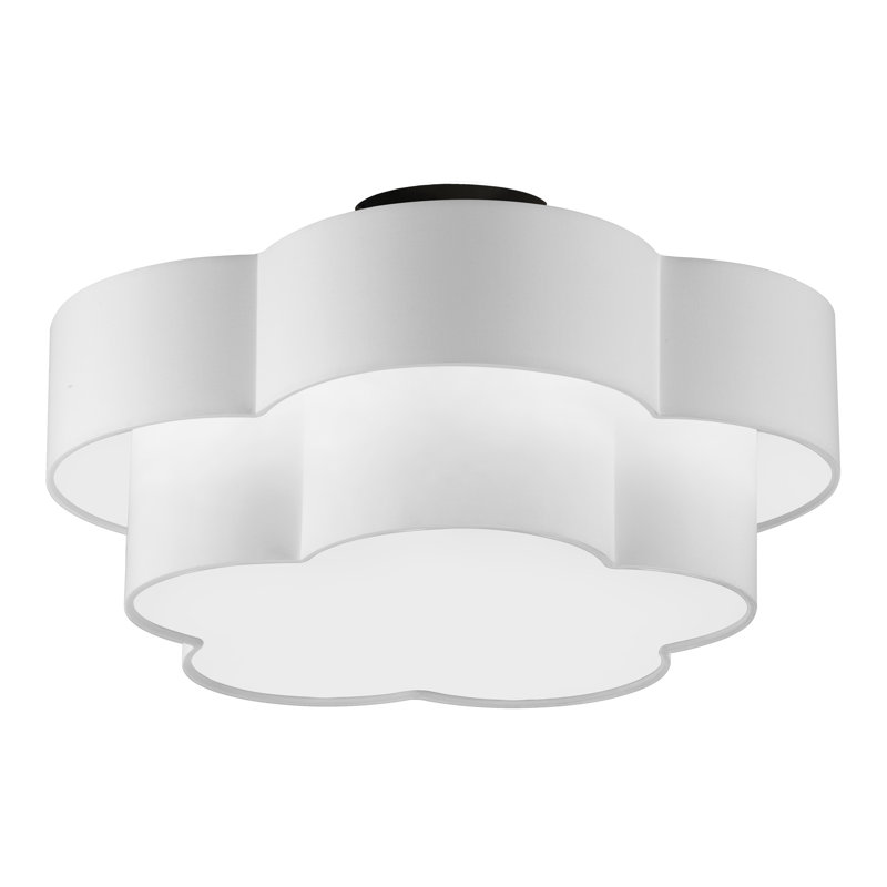 Plafonnier encastré 3 lumières Ialiyah, Blanc, Noir mat