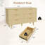 Commode 6 tiroirs cannelée en bois-1563337770