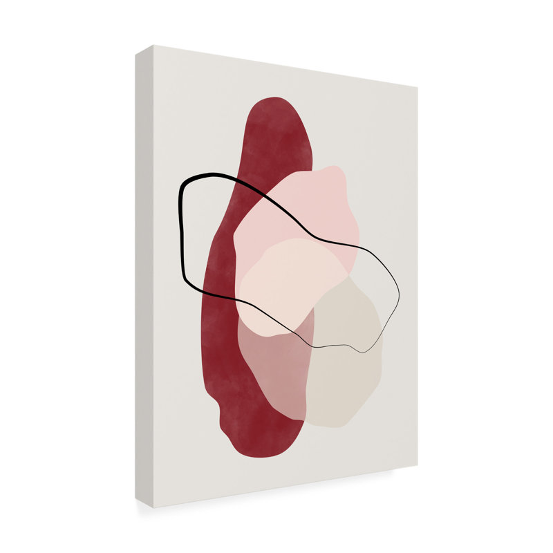 «Bolologia rouge» sur toile par Elena Ristova, H 47 po x l 35 po x P 2 po