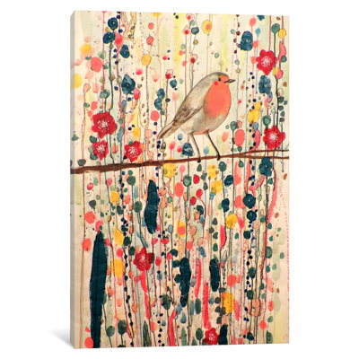 Reproduction d’art sur toile tendue, "je ne suis pas qu’un oiseau" par sylvie demers