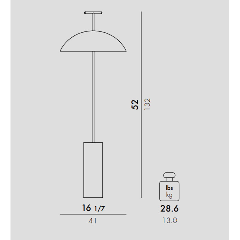 Brick Red Adjustable Outdoor LED Floor Lamp