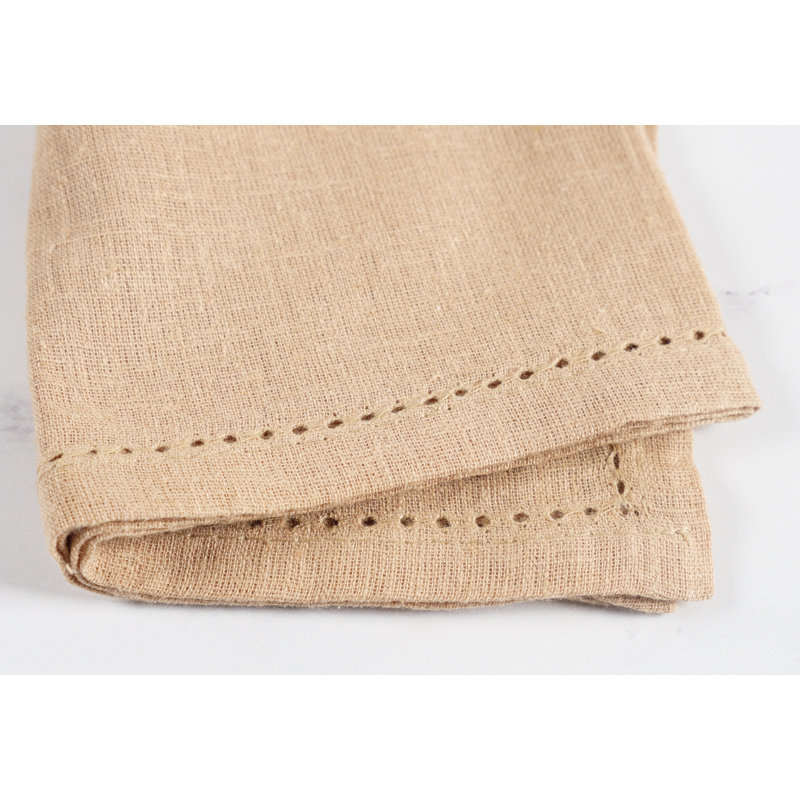 Ensemble de 8 serviettes Winston Porter, Biscuit