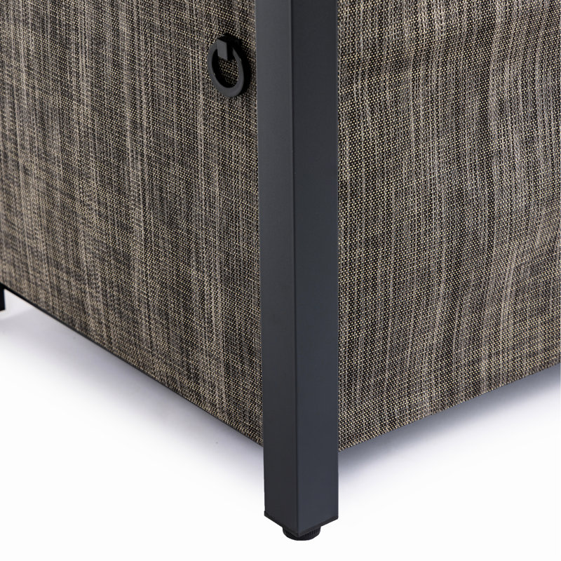 28 - Inch Square Fire Pit Table With 50000 Output, Steel And Construction, Weather , For Outdoor Courtyard Propane Gas Lid, Rocks, Rain Cover, Ideal Small Party