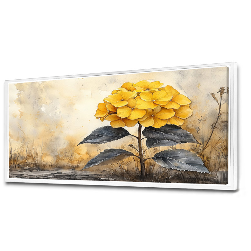 Jaal - Floral Large Wall Art, Blanc, 34" H x 44" W, Picture Frame Print