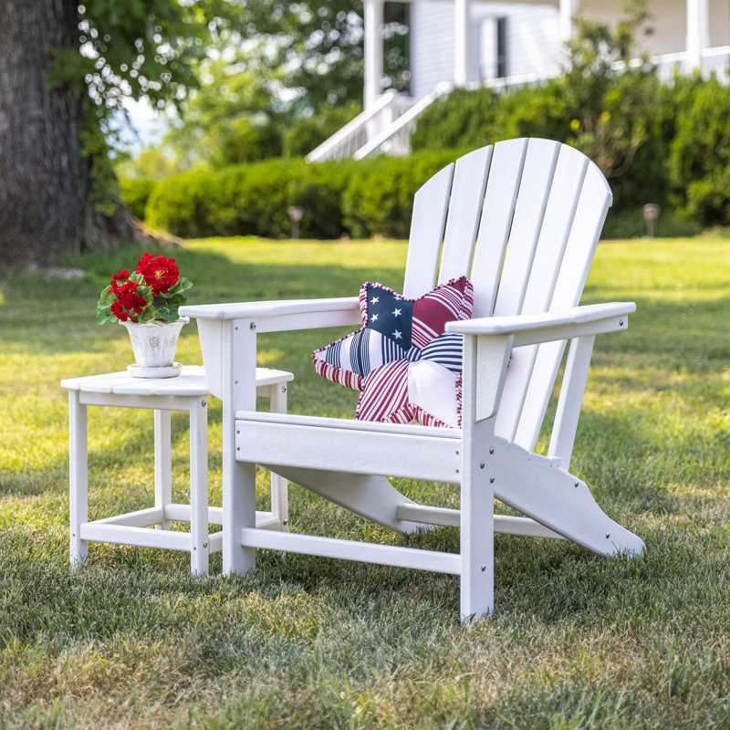 Chaise Adirondack en plastique Atilus, Blanc