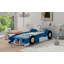 Lit plateforme simple en forme de voiture de course avec roulettes, bleu (VIEUX SKU: WF311965AAC)-1615142106