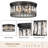 Crystal Flush Mount Ceiling Light, Contemporary Ceiling Lighting Fixture, E12 3-Lights Industrial Close To Ceiling Lighting For Bedroom, Living Room, Kitchen Island (Black)-881842789