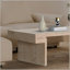 Table basse industrielle rétro - Texture bois récupéré, conception rectangulaire à deux niveaux avec finition rustique, assemblage facile pour le salon / bureau-1308132233