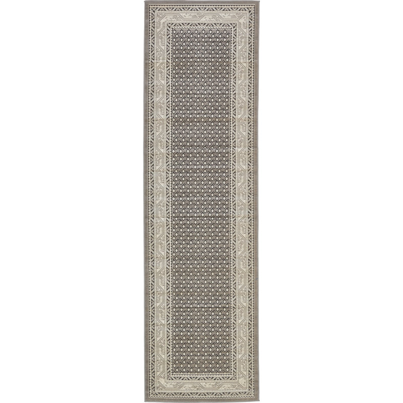 Swinson Geometric Area Rug, Runner 2'9" x 9'10", Gray
