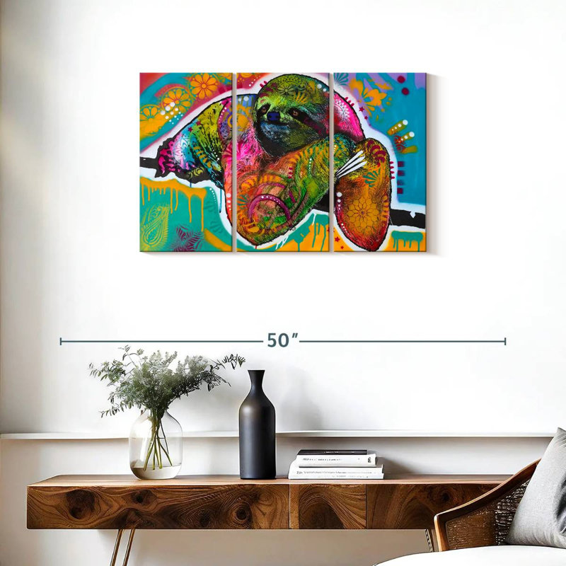 Brampt Colorful Sloth, 20" H x 33" W