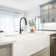 Houzer 33 in  Fireclay Apron Front Farmhouse Kitchen Sink w/ Strainer, Grid - PTG-4300 WH-C