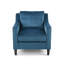 Fauteuil club en velours bleu