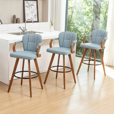Swivel Yes Faux Leather Bar Stool