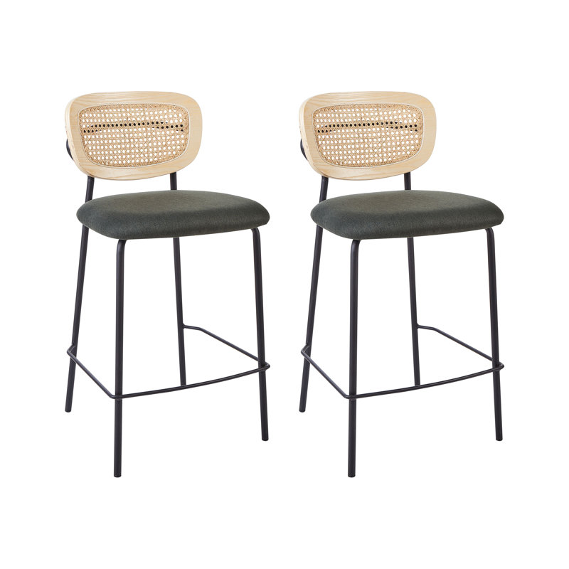 Altonette Upholstered Counter Stool, Green